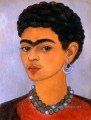 Autoportrait avec des cheveux bouclés féminisme Frida Kahlo